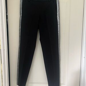 French Connection Black Skinny Pants with Silver Trim